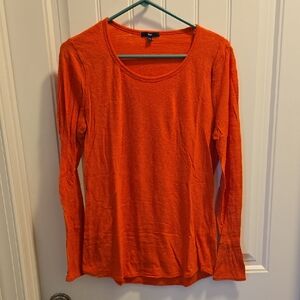 GAP Vibrant Orange Long Sleeve Tee